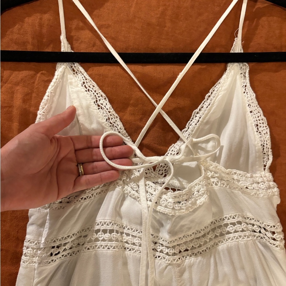 Forever 21 White Lace Detail Boho Maxi Dress - Picture 13 of 13